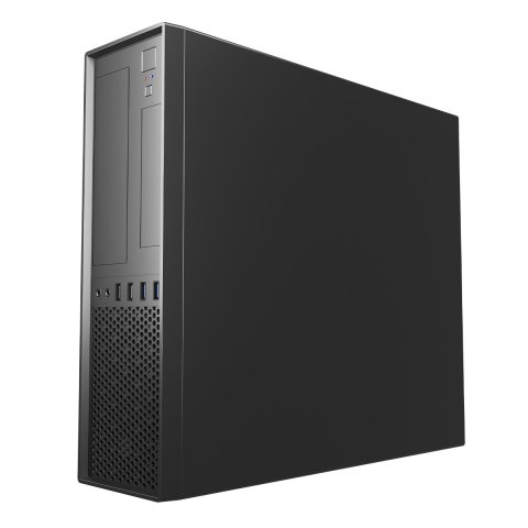 Caja Microatx Slim Unyka Slim Uk 3001 Black Posicion Horizontal O Vertical Admite Fuente Tfx Sin Fuente De Alimentacion