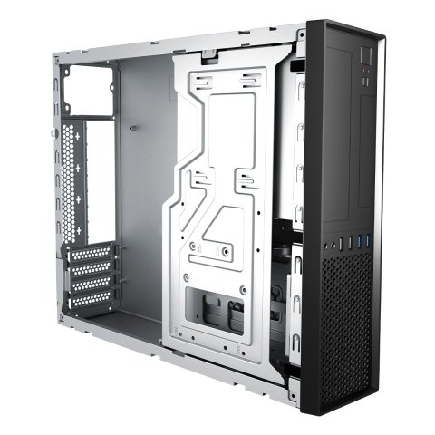 Caja Microatx Slim Unyka Slim Uk 3001 Black Posicion Horizontal O Vertical Admite Fuente Tfx Sin Fuente De Alimentacion