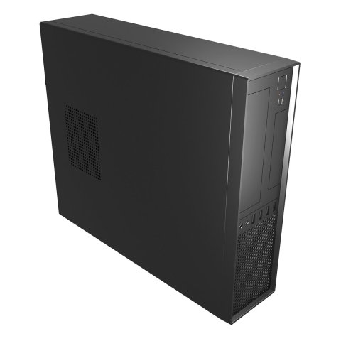 Caja Microatx Slim Unyka Slim Uk 3001 Black Posicion Horizontal O Vertical Admite Fuente Tfx Sin Fuente De Alimentacion