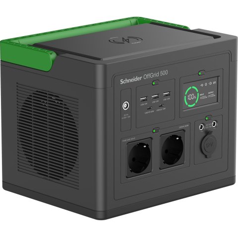 Estacion De Energia Portatil Apc Pps500-gr Offgrid 500 517wh 749w Entrada Cc 2xac Usb Carga Inalambrica Lcd