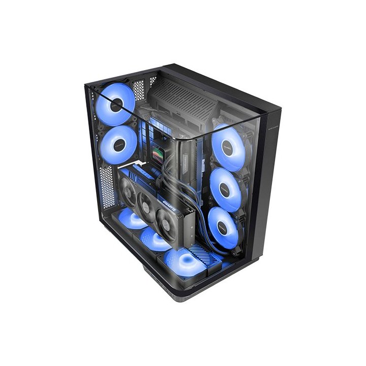 Caja Atx Semitorre Gaming Mars Gaming Mcinfinio Cristal Templado Curvo Gpu 383mm 1x3.5 3x2.5 Negro