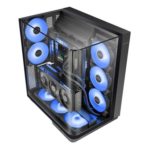 Caja Atx Semitorre Gaming Mars Gaming Mcinfinio Cristal Templado Curvo Gpu 383mm 1x3.5 3x2.5 Negro
