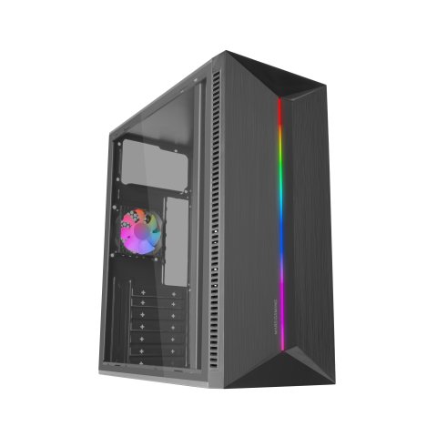 Caja Atx Semitorre Gaming Mars Gaming Mcblaze Cristal Templado Gpu 300mm 1x3.5 3x2.5 Negro