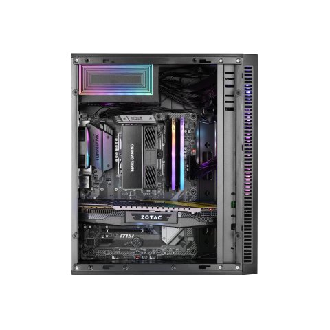 Caja Atx Semitorre Gaming Mars Gaming Mcblaze Cristal Templado Gpu 300mm 1x3.5 3x2.5 Negro