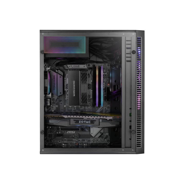 Caja Atx Semitorre Gaming Mars Gaming Mcblaze Cristal Templado Gpu 300mm 1x3.5 3x2.5 Negro