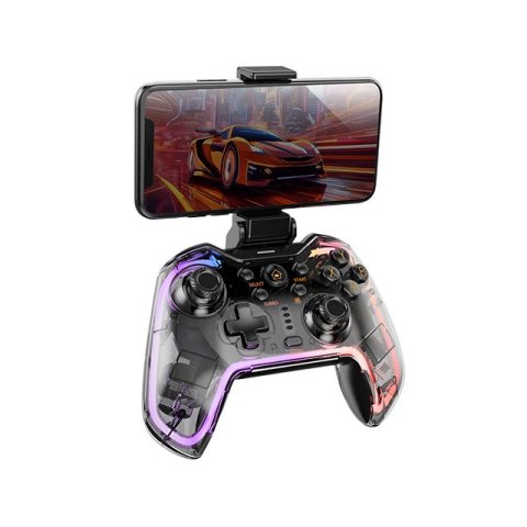 Gamepad Bluetooth Mars Gaming Mgp-bt2 Bt5.0 Conexion Usb-c Multiplataforma Giroscopico 10 Botones Rgb Neon Vibración Haptica 