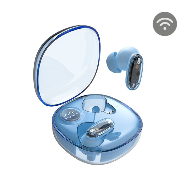Auricular Intrauditivo Bluetooth Mars Gaming Mhib2  Bt5.1 Tws Estuche 24h Bat. Azul