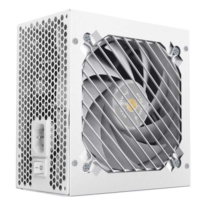 Fuente De Alimentacion Mars Gaming 1000w Modular Atx 3.1 80+ Gold 140mm Silent Blanco
