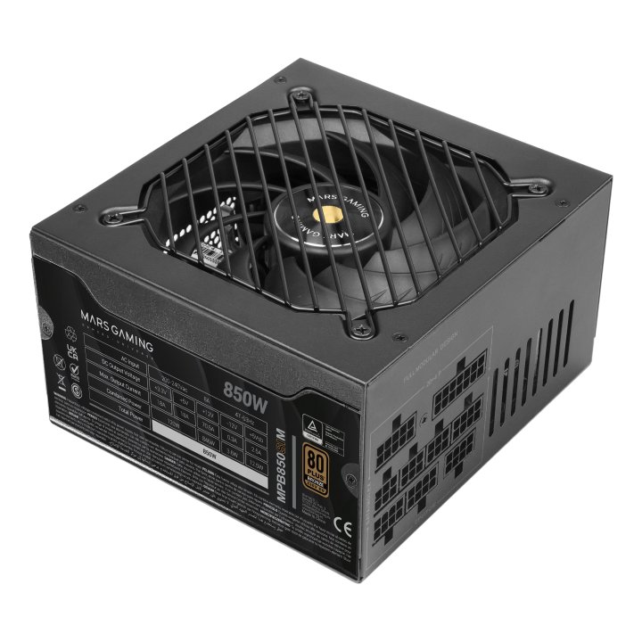Fuente De Alimentacion Mars Gaming 850w Modular Atx 80+ Bronze 140mm Silent Negro
