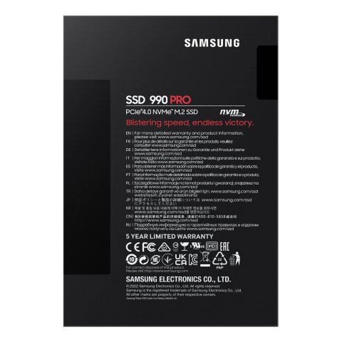 Disco M.2 Nvme 1tb Samsung 990pro Mz-v9p1t0bw  Pcie 4.0 Read 7450mbps Write 6900mbps