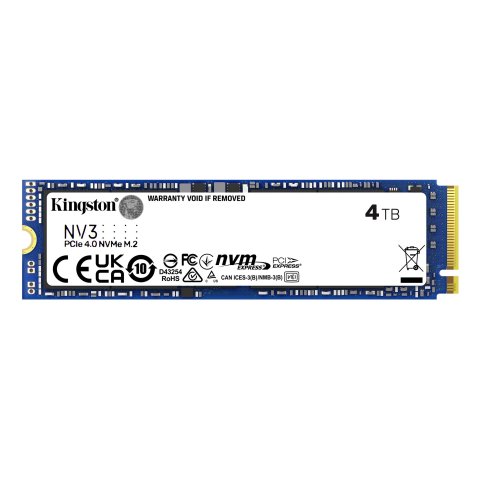 Disco M.2 Nvme 4tb Kingston Snv3s 4000g Pcie 4.0 X4 Read 6000mbps Write 5000mbps