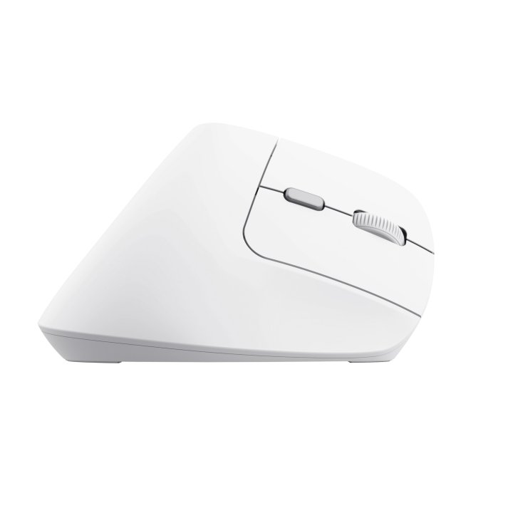 Mouse Trust Wireless Ergo Bayo Ii Rf 2.4 Ghz Dpi Ajustable 800-2400ppp 6 Botones Carga Usb-c Blanco
