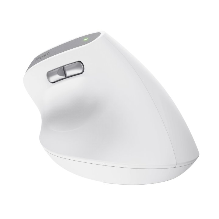 Mouse Trust Wireless Ergo Bayo Ii Rf 2.4 Ghz Dpi Ajustable 800-2400ppp 6 Botones Carga Usb-c Blanco
