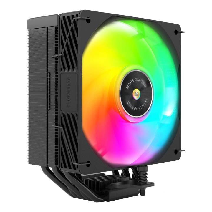 Ventilador Con Disipador De Cpu Mars Gaming Mcpux5 Argb Black Pwm Si 120mm Tdp 280w 