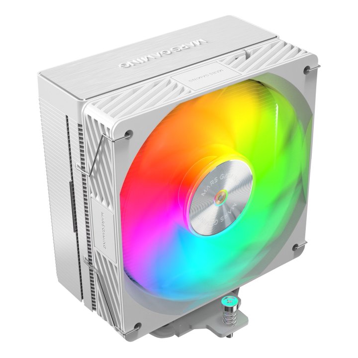 Ventilador Con Disipador De Cpu Mars Gaming Mcpux5argbw  Blanco Argb Pwm Si 120mm Tdp 280w 