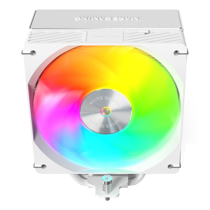 Ventilador Con Disipador De Cpu Mars Gaming Mcpux5argbw  Blanco Argb Pwm Si 120mm Tdp 280w 