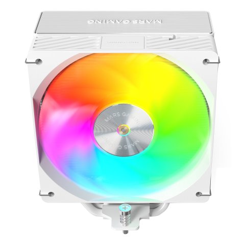 Ventilador Con Disipador De Cpu Mars Gaming Mcpux5argbw  Blanco Argb Pwm Si 120mm Tdp 280w 