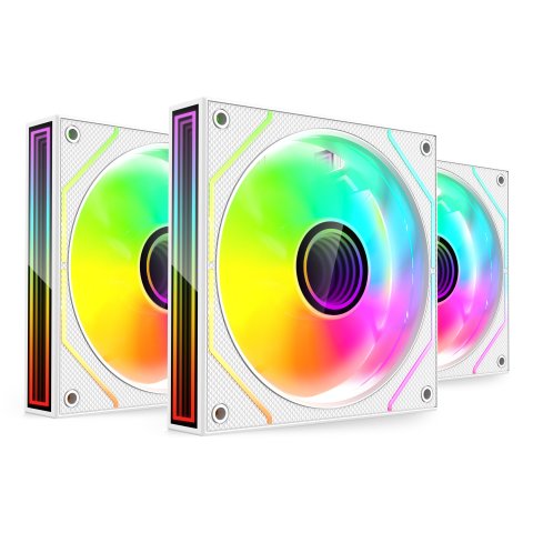 Kit 3xventilador Interno Argb Mars Gaming Mf3dprokit Blanco 120mm Argb Argb Hub Rf Remote