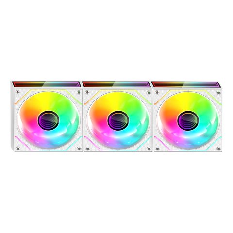 Kit 3xventilador Interno Argb Mars Gaming Mf3dprokit Blanco 120mm Argb Argb Hub Rf Remote