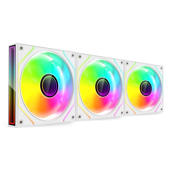 Kit 3xventilador Interno Argb Mars Gaming Mf3dprokit Blanco 120mm Argb Argb Hub Rf Remote