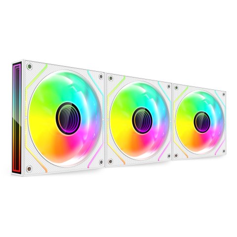 Kit 3xventilador Interno Argb Mars Gaming Mf3dprokit Blanco 120mm Argb Argb Hub Rf Remote