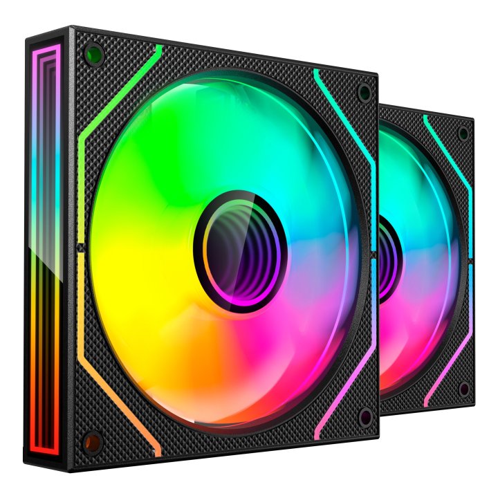 Kit 2xventilador Interno Argb Mars Gaming Mf3dprox2 Negro 120mm Argb 360º Pwm