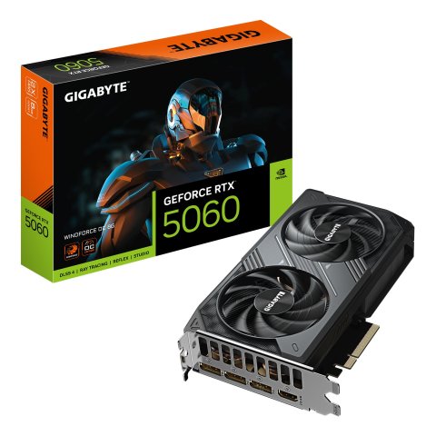 Vga Gigabyte Geforce Rtx 5060 Windforce Oc 8gb Gddr7 3xdp 1xhdmi 2512mhz Cuda 3840 128bit 