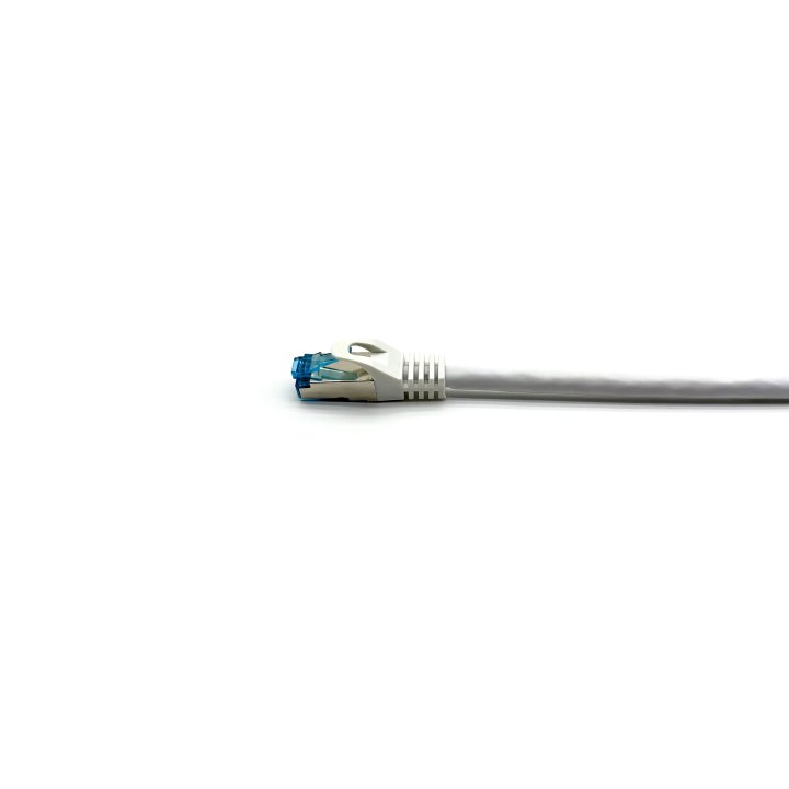Latiguillo Apantallado S ftp Categoria 6a  Conector Angulo Recto Libre Halogenos 1m Color Blanco