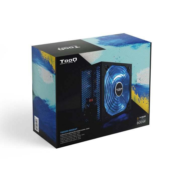 Fuente De Alimentacion Gaming Tooq 800w 80+ Bronze Atx12v V2.31 Apfc 82+ Led On off