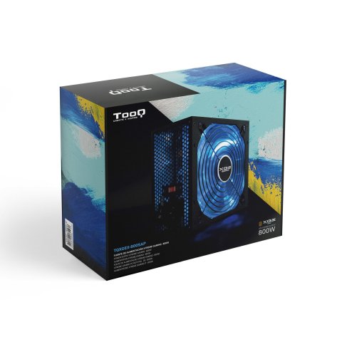 Fuente De Alimentacion Gaming Tooq 800w 80+ Bronze Atx12v V2.31 Apfc 82+ Led On off