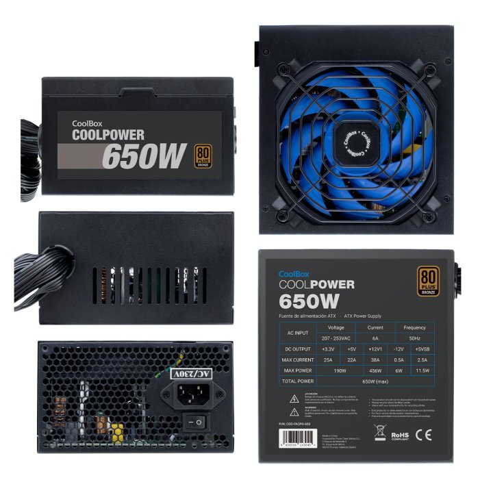 Fuente De Alimentacion Coolbox 650w Coo-facpo-650  80 Plus Bronze