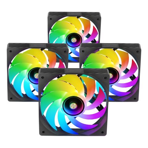 Kit 4xventilador Interno Argb Mars Gaming Mf3dprokit Negro 120mm Argb Hub Rf Remote