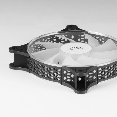 Kit 2xventilador Interno Frgb Mars Gaming Mf-duo Black 12x12cm Ultrasilenciosos 15db Iluminacion Frgb Rainbow 360º Doble Cone