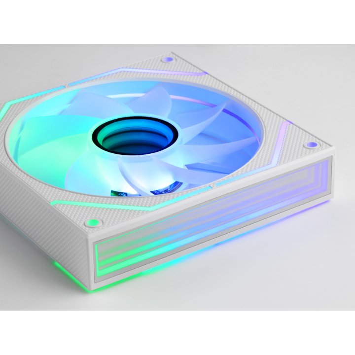 Kit 2xventilador Interno Argb Mars Gaming Mf3dprox2rw Blanco 120mm Argb 360º Pwm Aspas Invertidas