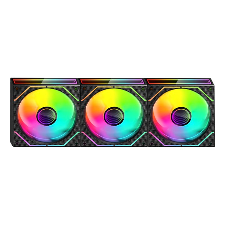 Kit 3xventilador Interno Argb Mars Gaming Mf3dprokit Negro 120mm Argb Argb Hub Rf Remote