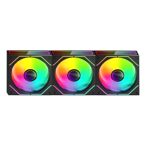 Kit 3xventilador Interno Argb Mars Gaming Mf3dprokit Negro 120mm Argb Argb Hub Rf Remote