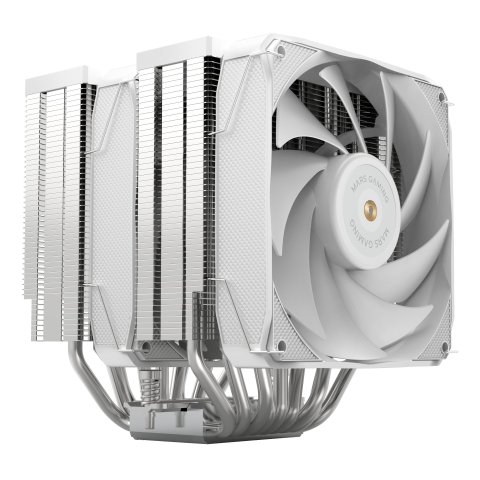 Ventilador Con Disipador De Cpu Mars Gaming Mcpuxu9w Doble Ventilador Fbd Cobre Multisocket Tpd 400w Blanco