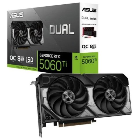 Vga Asus Dual Rtx 5060 Ti Oc 8gb Gddr7 3xdp 1xhdmi Cuda 4608 128bit 550w