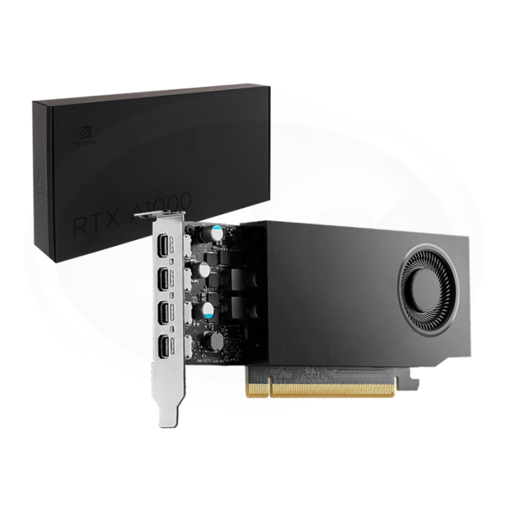 Vga Pny Quadro Rtx A1000 8gb Gddr6 128 Bit Cuda 2304 4xminidp Tdp 50w Low Profile (small Box)