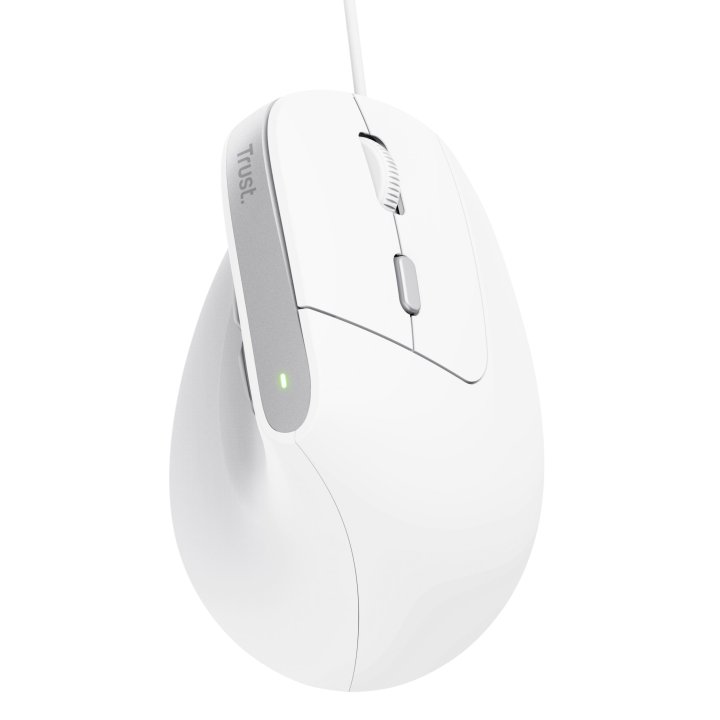 Mouse Trust Ergo Bayo Ii 25144 Dpi Ajustable 800-2400ppp 6 Botones Cable 150cm Blanco