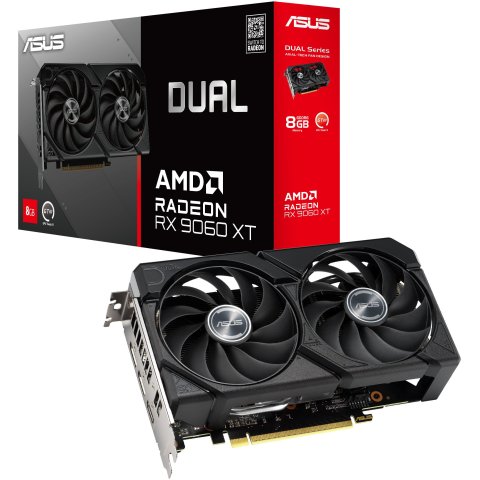 Vga Asus Amd Dual Rx 9060 Xt 8gb Gddr6 2xdp 1xhdmi Cuda 2048 128bit Dual Fan