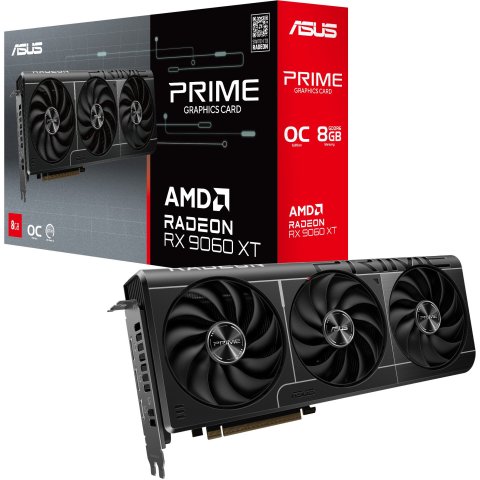 Vga Asus Amd Radeon Prime Rx 9060 Xt Oc Edition 8gb Gddr6 2xdp 1xhdmi Cuda 2048 128bit Triple Fan