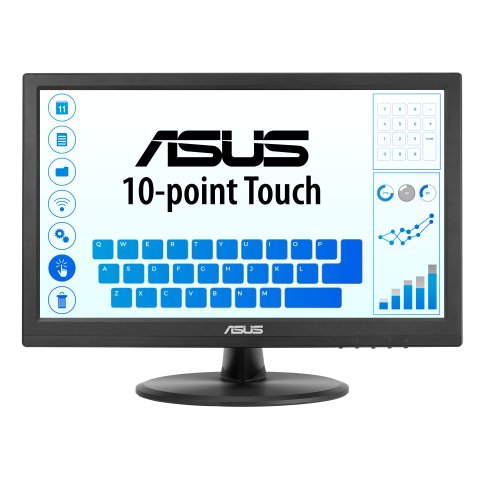 Monitor 15.6" Tactil Hdmi Vga Asus Vt169he Ips Fhd 60hz 5ms  220cd m Vesa 75x75