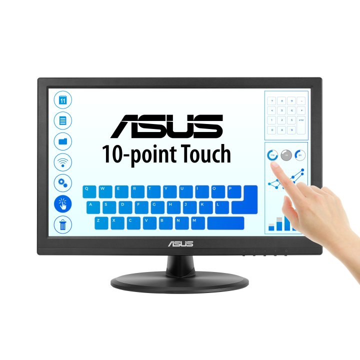 Monitor 15.6" Tactil Hdmi Vga Asus Vt169he Ips Fhd 60hz 5ms  220cd m Vesa 75x75