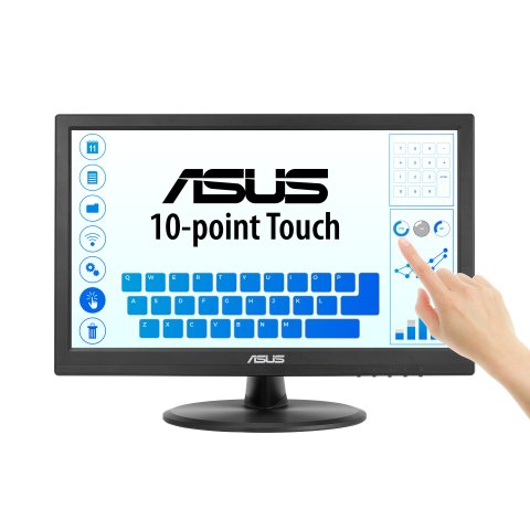 Monitor 15.6" Tactil Hdmi Vga Asus Vt169he Ips Fhd 60hz 5ms  220cd m Vesa 75x75