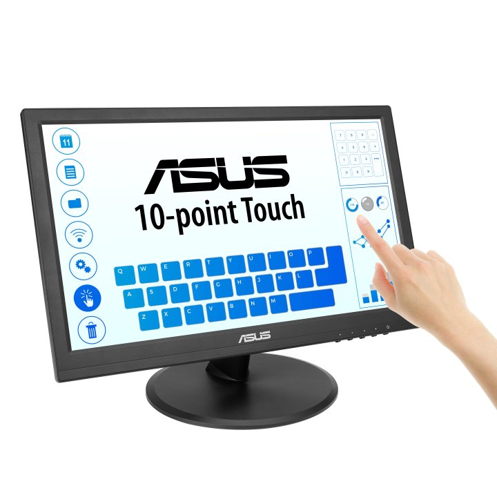Monitor 15.6" Tactil Hdmi Vga Asus Vt169he Ips Fhd 60hz 5ms  220cd m Vesa 75x75
