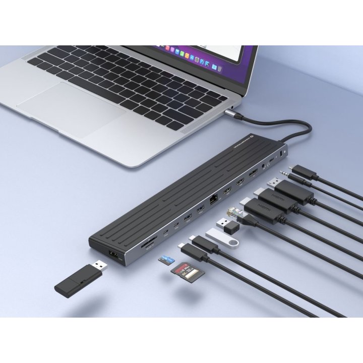 Docking Usb-c Conceptronic Donn32b A 2xhdmi...