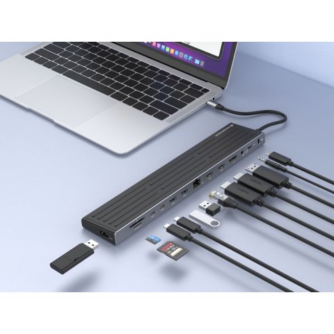 Docking Usb-c Conceptronic Donn32b A 2xhdmi...