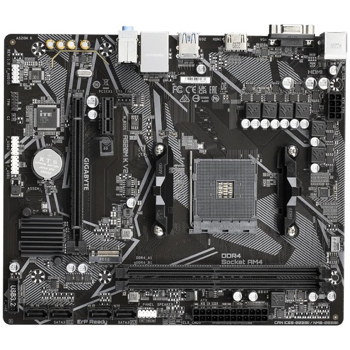 Pb Gigabyte A520m K V2 M-atx Skt Am5 2xddr4 3200mhz Hdmi Vga Lan M.2