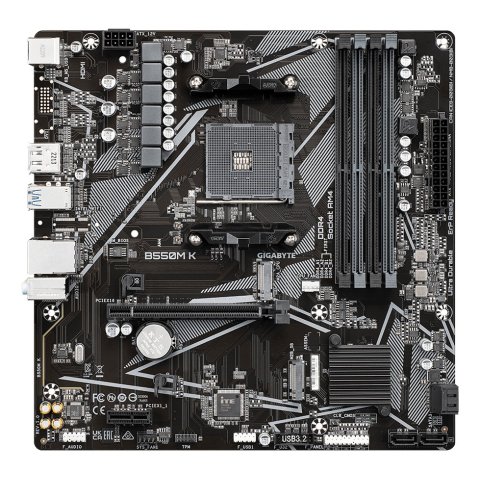 Pb Gigabyte B550m K M-atx Skt Am4 4xddr4 3200mhz Hdmi Displayport Lan M.2